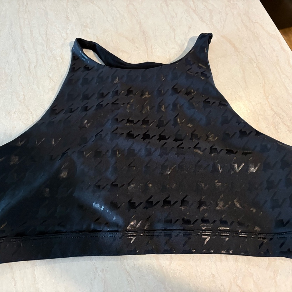 Peloton Black Houndstooth Sports Bra